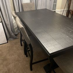 Dining Table With Bench And Four Chairs 