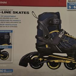 SCHWINN adjustable in-line skates youth sizes 5/6/7/8 (64mm wheel / ABEC-5 bearings) BRAND NEW