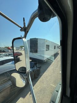 Mobile office with bathroom