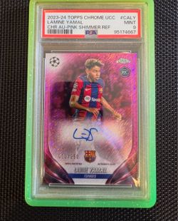 Lamine Yamal rookie auto uefa PSA 9