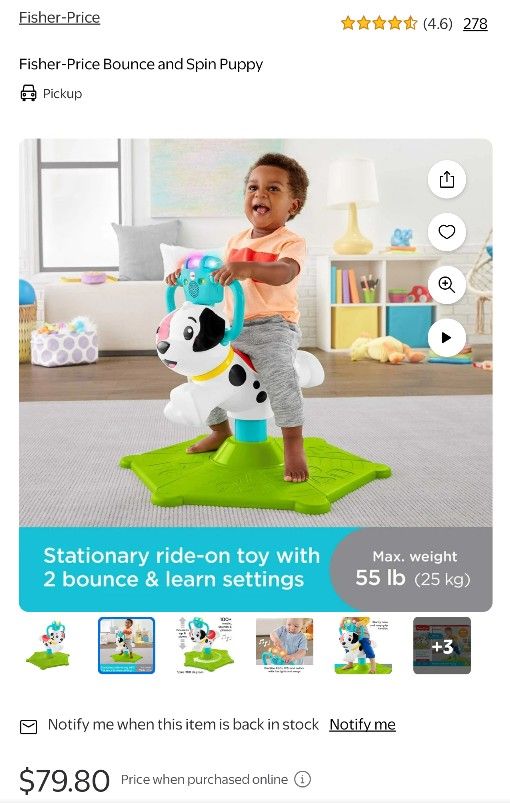 Fisher-Price Bounce and Spin Puppy