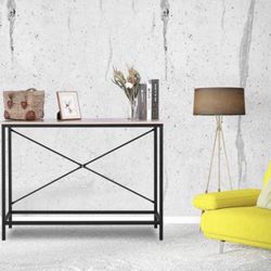Ktaxon Console Table Sturdy Metal Frame Sofa Table TV Stand with Scratch-Resistant