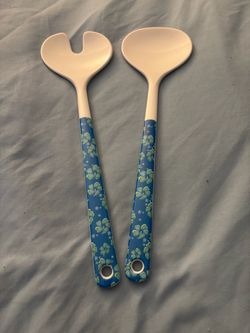 Ceramic Fork and Spoon for a salad bowl