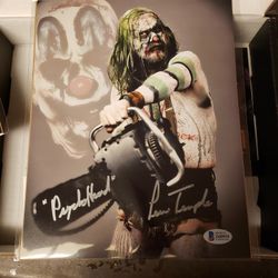 Rob Zombie's 31 Psycho Head Print 8x10 Signed By Lew Temple 