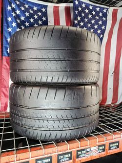 🇺🇸 2 GREAT USED TIRES 245/30ZR20 MICHELIN SPORTCUP2 MAX PERFORMANCE DRAG STREET RACING USED TIRES 245 30 20