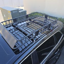 New 64x40 500 Lbs Capacity Roof Rooftop Cargo Basket Rack Carrier Canasta Para Techo Maletas Maleton