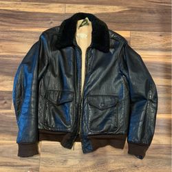 LL Bean Leather Bomber Jacket