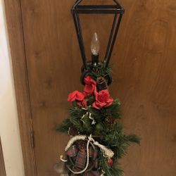 Vintage 46” Wrought Iron Christmas Lantern 