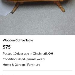 Wood Coffee Table 