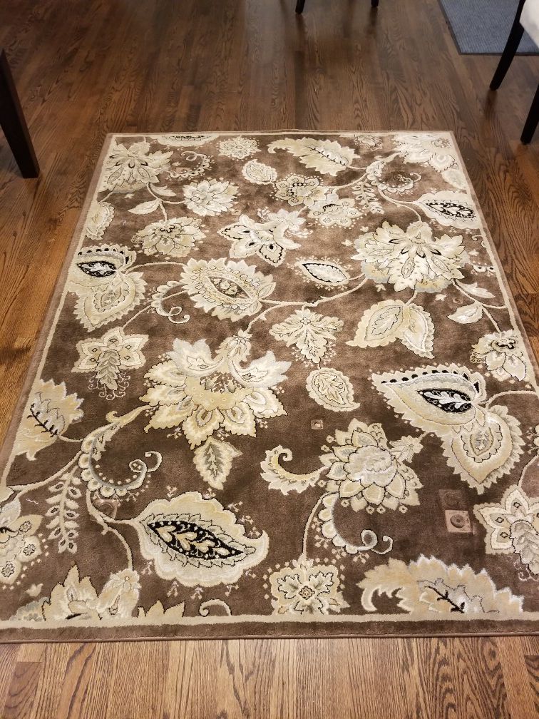 Two rugs for sale - chocolate and cream