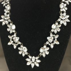 Lane Bryant 18”-22” With Extension Rhinestone Necklace Great Condition 