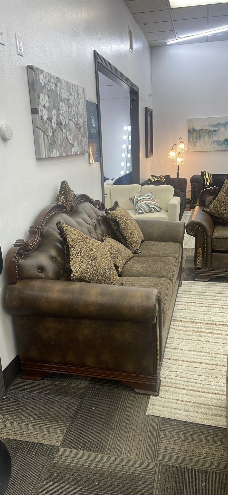 Love Seat Sofa Table Set 