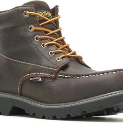 NEW SZ 10 Work Boots Wolverine Men Floorhand Moc Toe Waterproof Boot Construction 6"