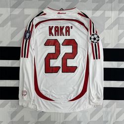 AC Milan 06/07 Vintage White No.22 Kaka Fan Edition Long Sleeve Jersey
