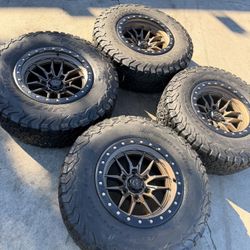 New Rims 17x9 6 Lugs For Any Chevy Silverado Toyota Tacoma Used Tires 285/70r17 Bfgoodrich Ko2 80% De Vida 