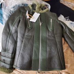 Small Green Furniq Sheepskin Jacket