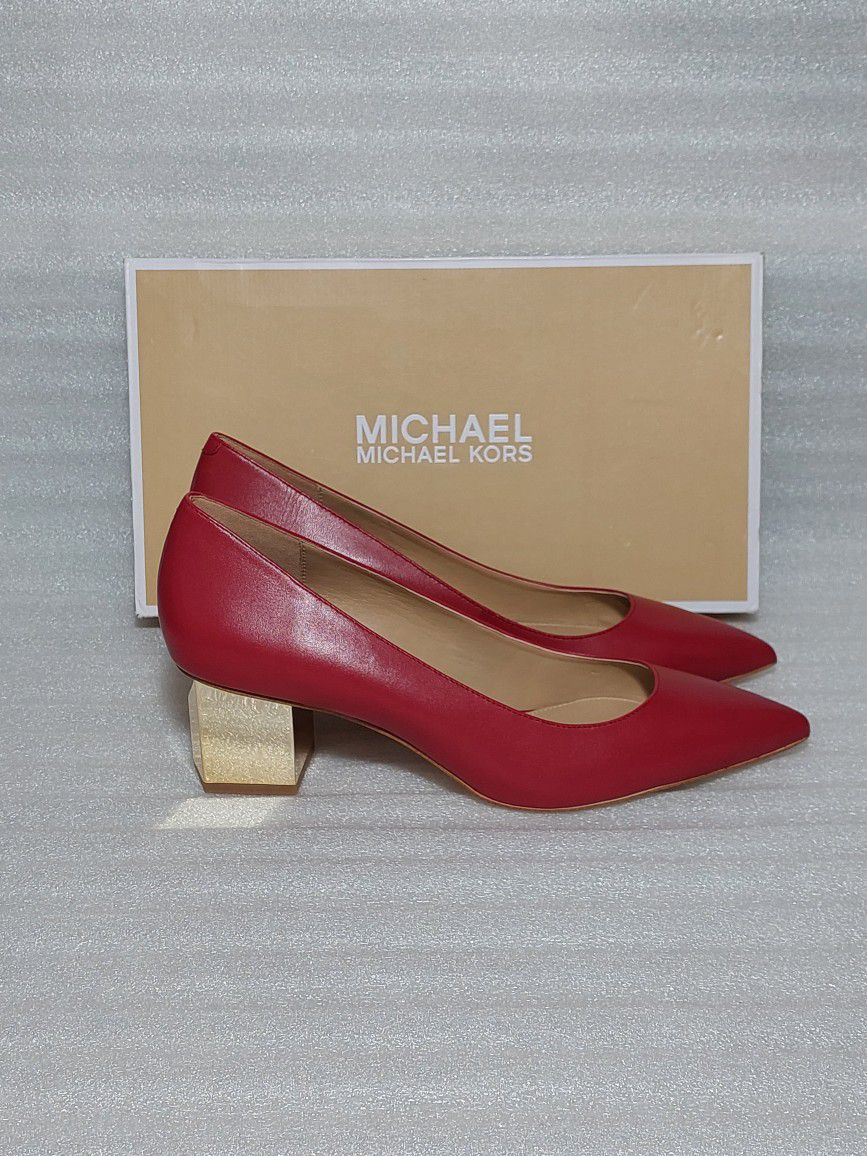 Michael Kors designer heels pumps. Size 9 women's shoes. Red. Brand new in box 