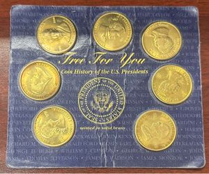 U.S. Presidents Solid Brass Coin Set