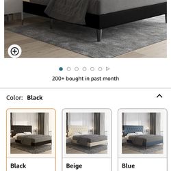 Full Size Black Bed Frame 