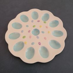 Easter Deviled Egg Plate 11"