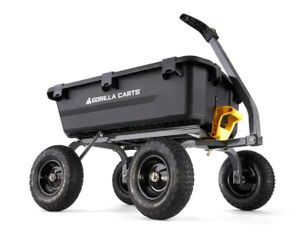 7 cu. ft. Heavy Duty Plastic Dump Garden Cart, 1200 lbs. Capacity, Pull/Tow Handle Design