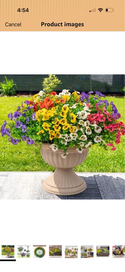 20 Bundles Artificial Fake Pansy Flowers for Outdoor - Yellow, White, Purple, Sunset red & deep pink Faux Pansies Flowers, Fake Flowers for Outdoor Pl