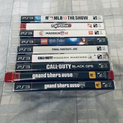 Sony Playstation 3 Ps3 9 Games Lot Adult Owned Fully Functional In Very Good Condition. Please Read Info Check Out Photos.