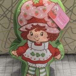 Strawberry Shortcake Figure Pillow Soft Cushy Vibrant Colors 7.5