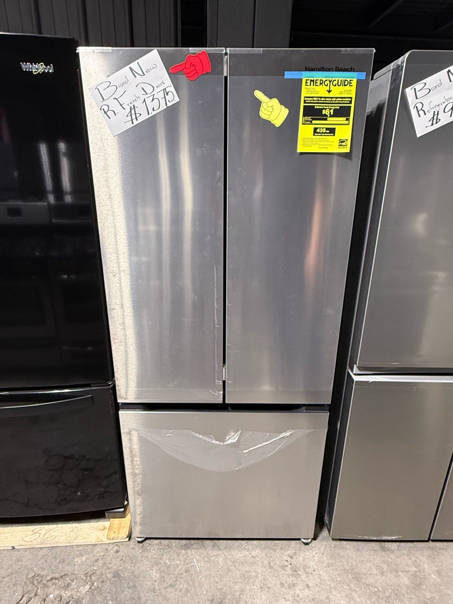 Brand new Hamilton beach french door refrigerator