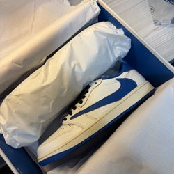 Fragment x Travis Scott x Air Jordan 1 Retro Low OG SP ‘Sail Military Blue’