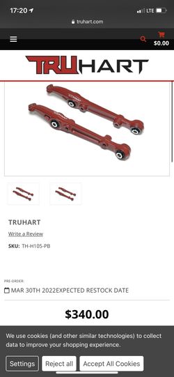 Front Lower Control Arms W/ Pillowball