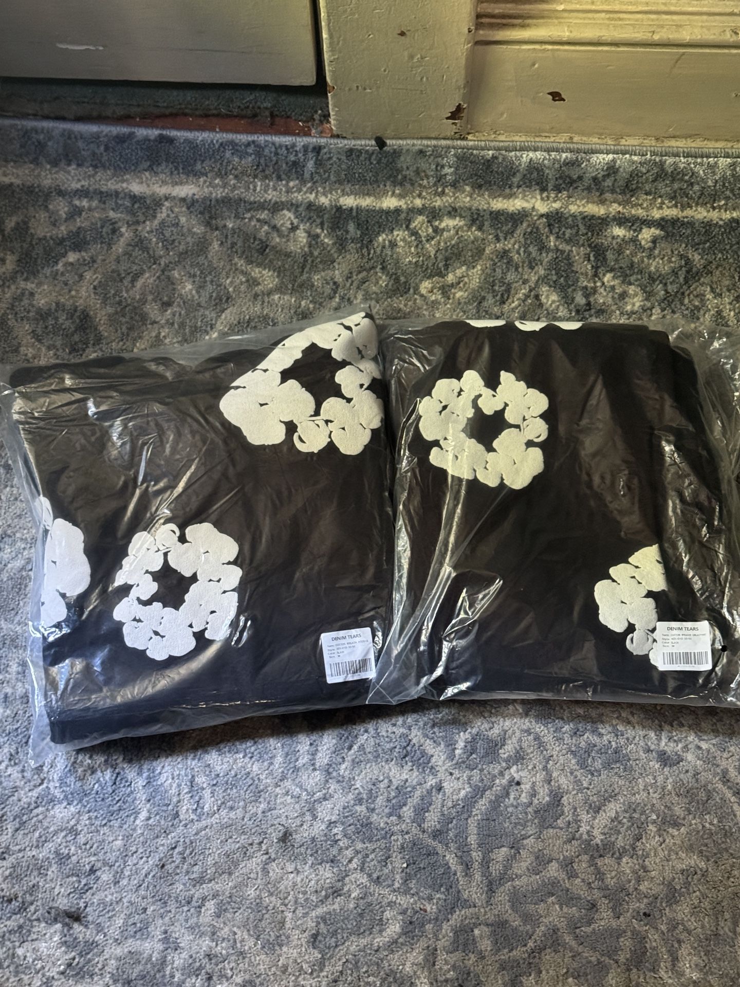 Denim Tears Black Hoodie & Pants Set M