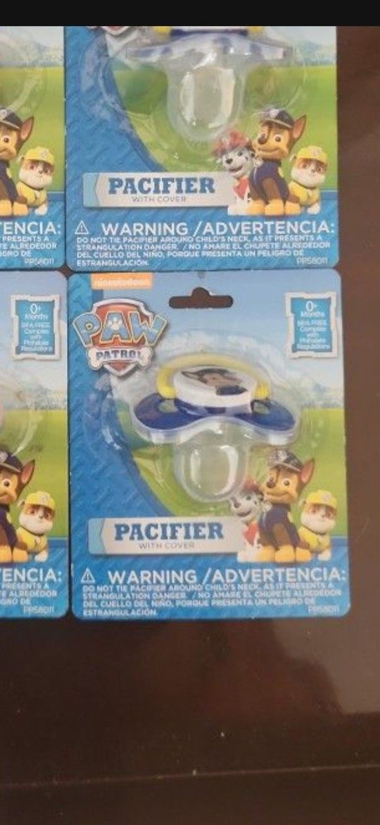 Nickelodeon Paw Patrol Pacifiers (4 Total)