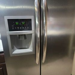 Stainless steel refrigerator. 