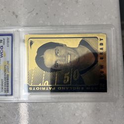 Tom brady 2003 Merrick 23kt Gold Card Graded 10
