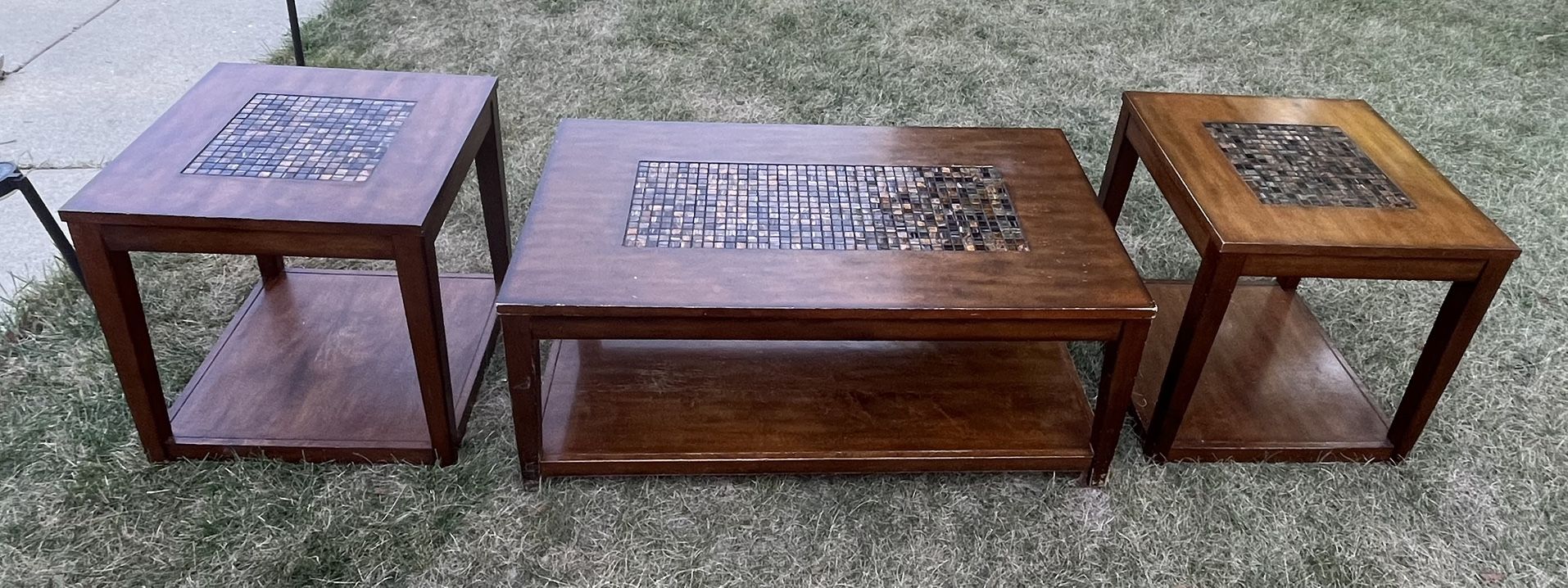Coffee Table and Two End Tables Set