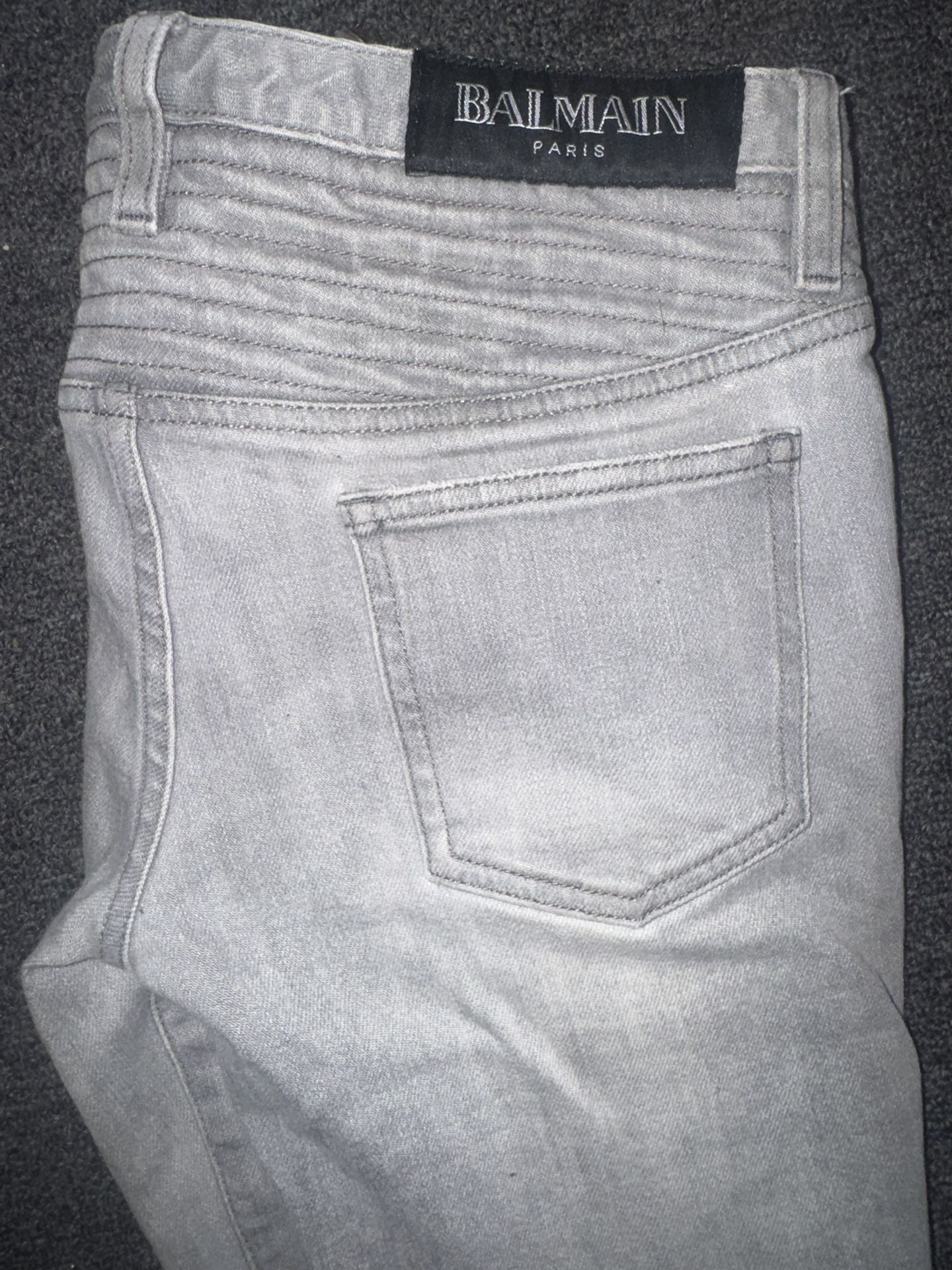 Grey 32x28 Balmain Jeans 