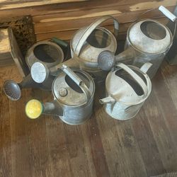 Vintage Galvanized Watering Cans