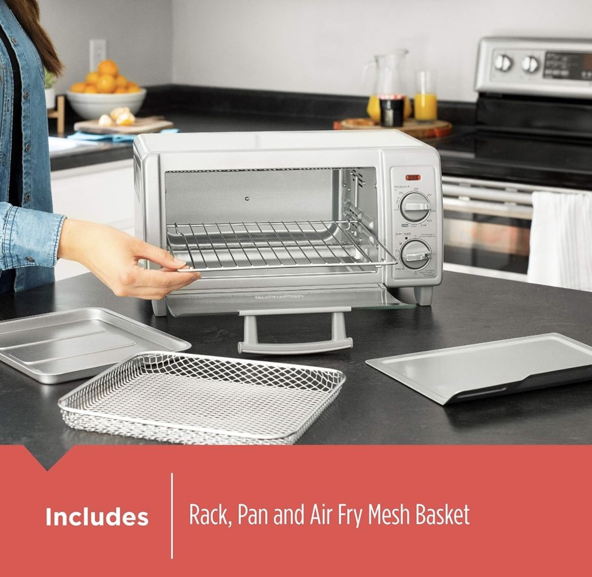 BLACK+DECKER Slice Toaster Oven with Air Fry Technology