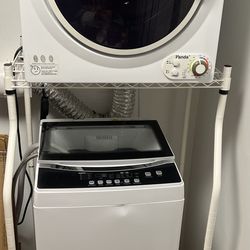 Portable Washer, Electric Dryer, Rack and Wheels