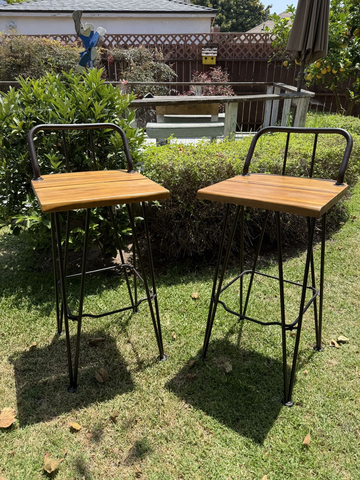 Pair Of Modern Industrial Style Bar Stools
