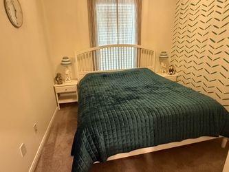 King size bed includes mattress and 2 night stands