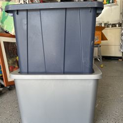 2 Plastic Containers 