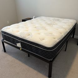 Queen Bed Frame & Mattress 