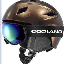 Odoland Ski Helmet and Goggles Set