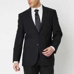 George men’s black solid suit jacket 44L