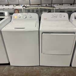 Set Hotpoint Washer And Dryer Electric Large Capacity Everything Work Very Clean With Warranty 