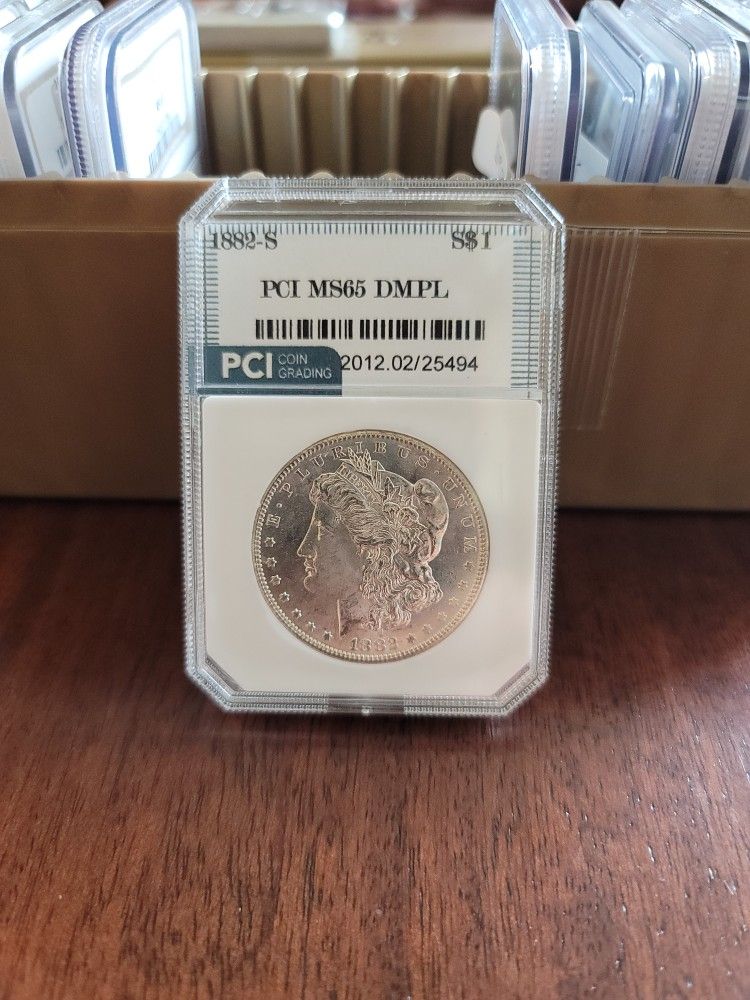 1882-s Morgan Silver Dollar Huge DMPL Mirrors