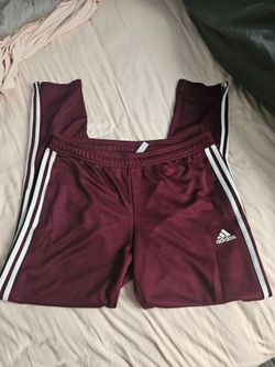 Adidas Burgundy Track Pants Size L