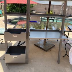 Small Desk And Storage $75